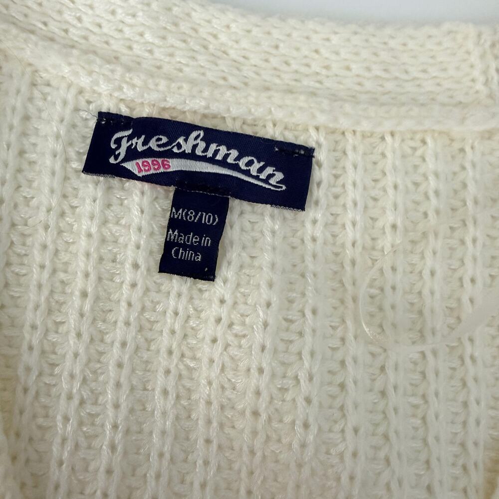 Freshman Kids' Cozy Floral Embroidered Cardigan Sweater M (8/10) - Picture 5 of 5